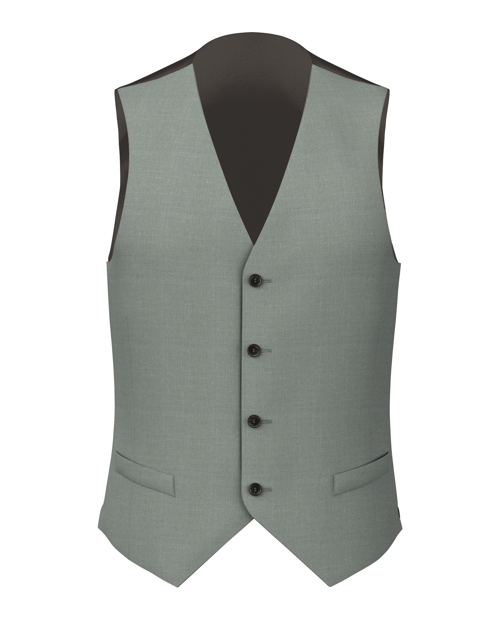 Gilet in lana seta lino verde pastello