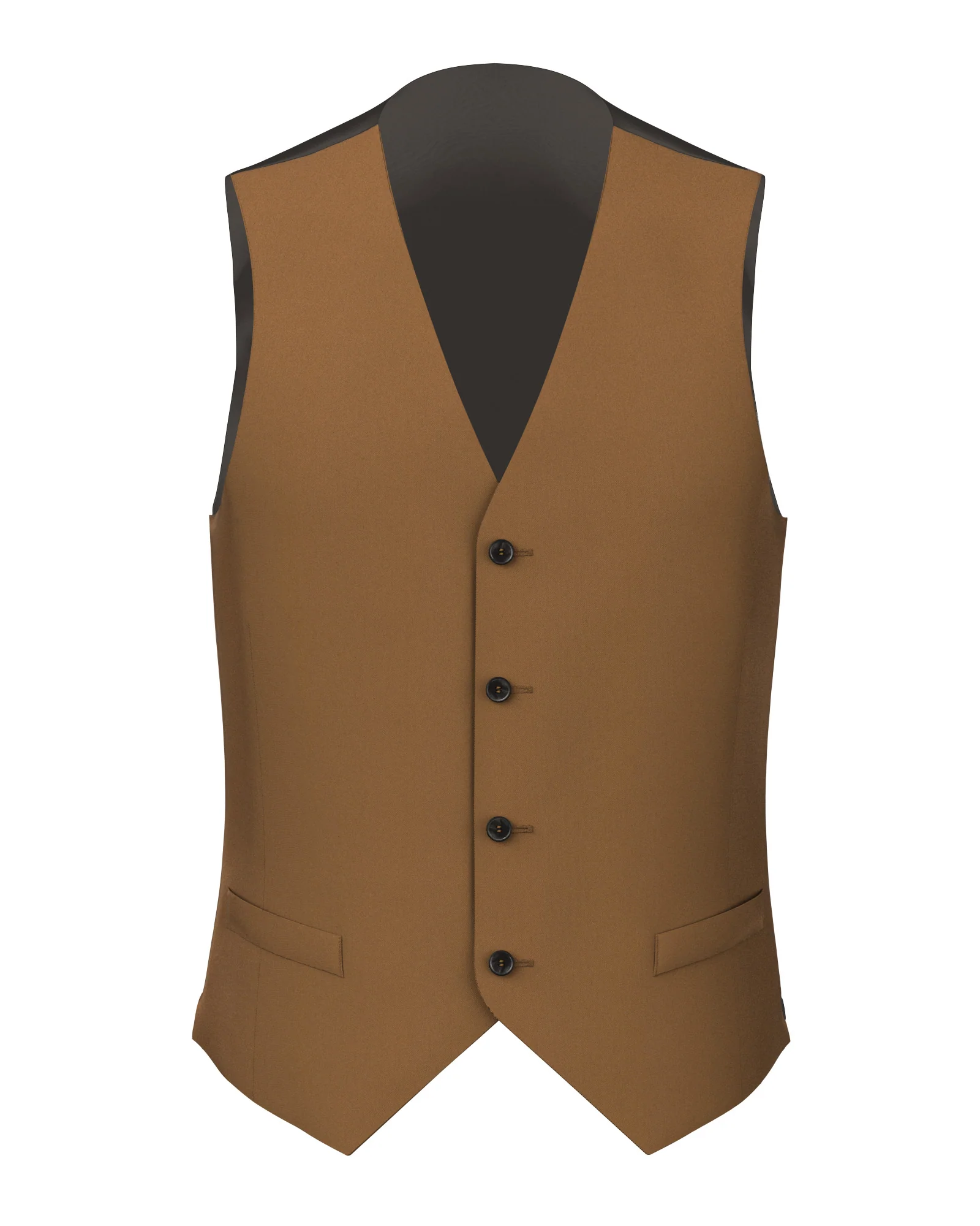 Gilet in twill di cotone beige