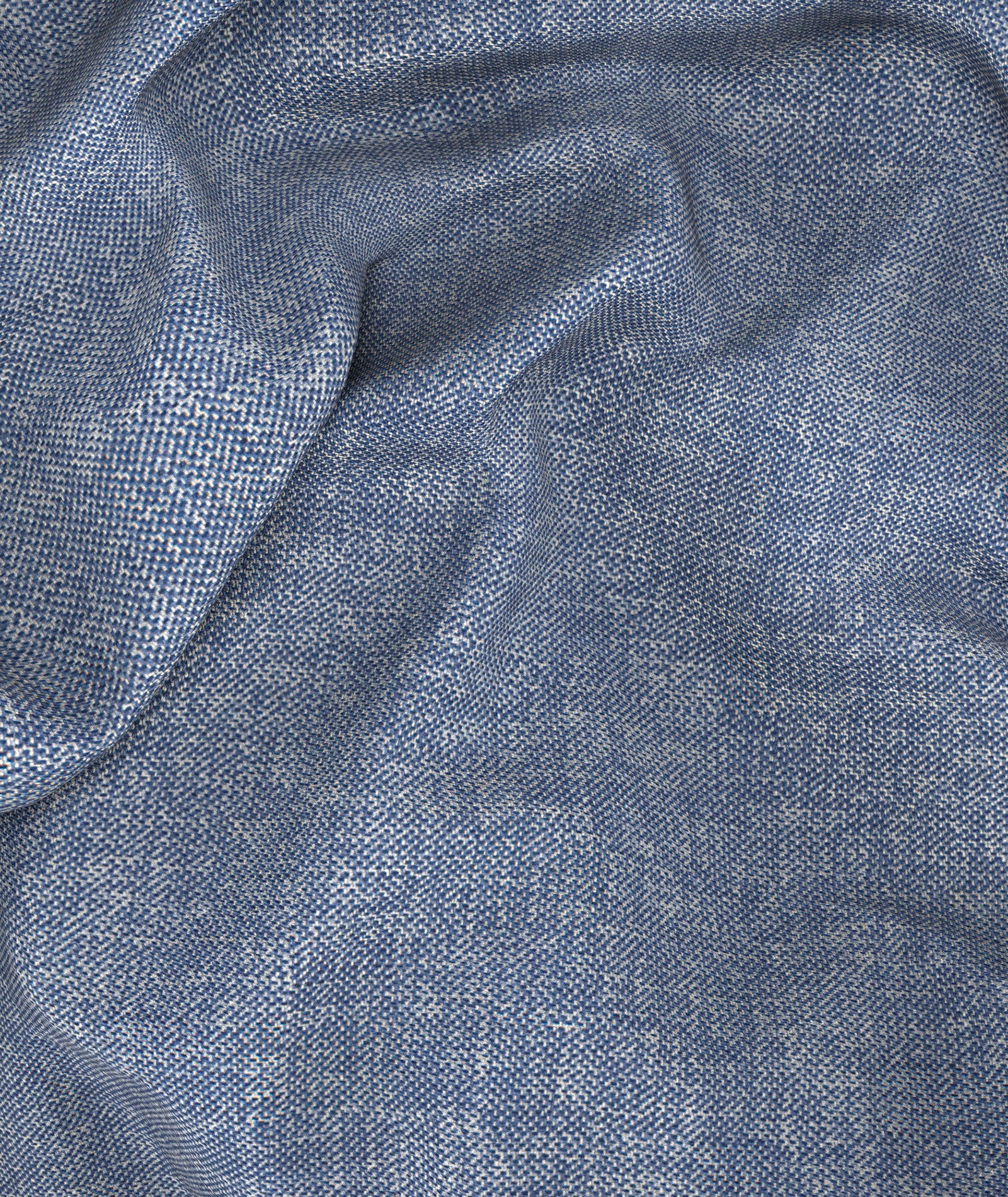 Gilet in twill di lana azzurro effetto graffiato - Image 4