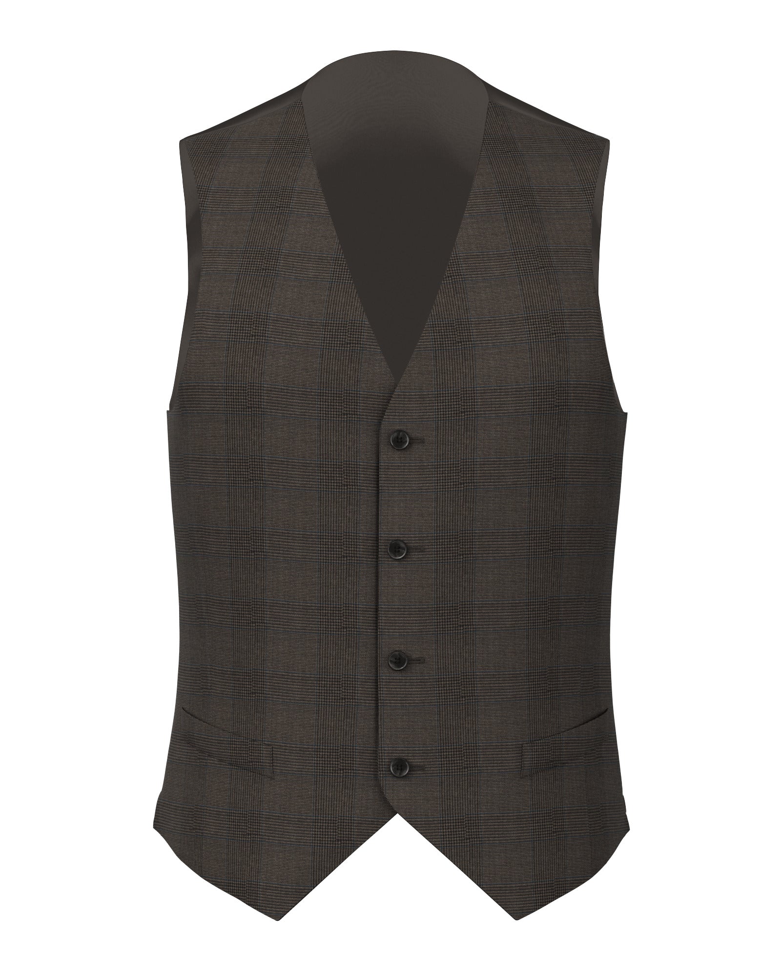 Gilet Principe di Galles canna di fucile e azzurro