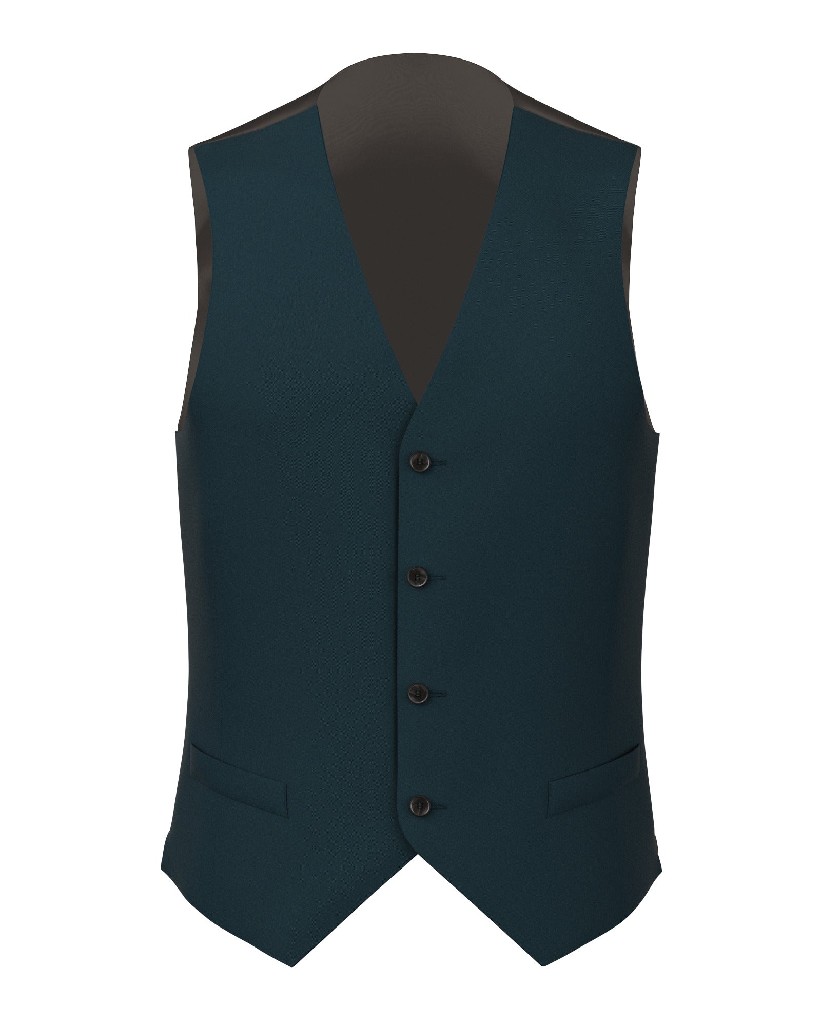 Gilet Signature in lana 150's verde scuro