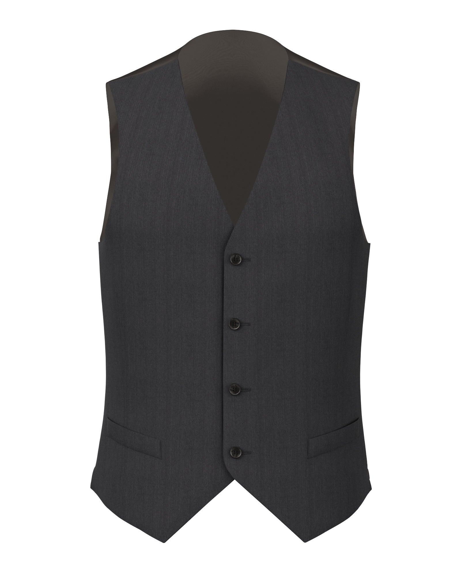 Gilet Signature in lana 180's spigato grigio