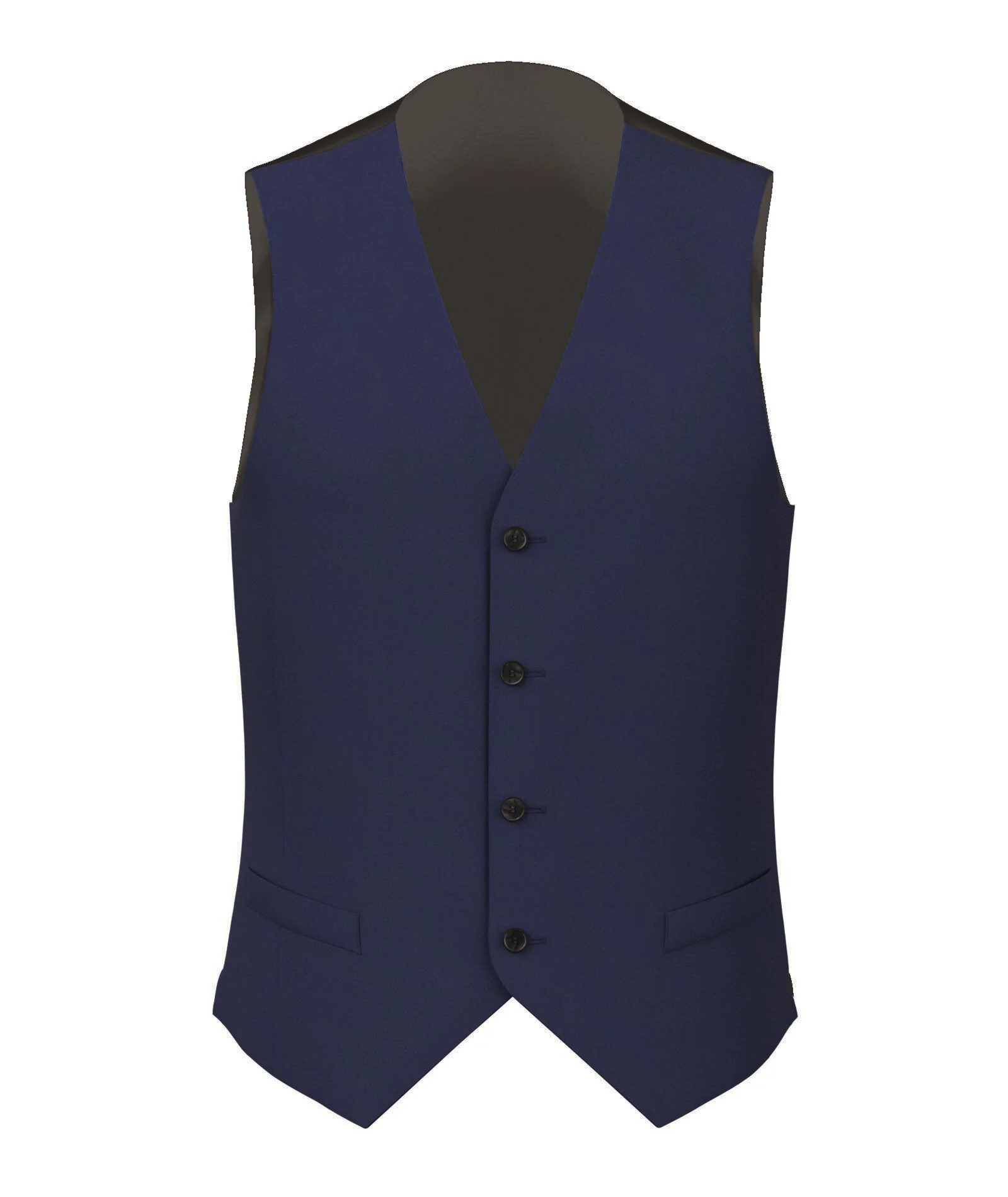 Gilet Signature in lana natural stretch blu