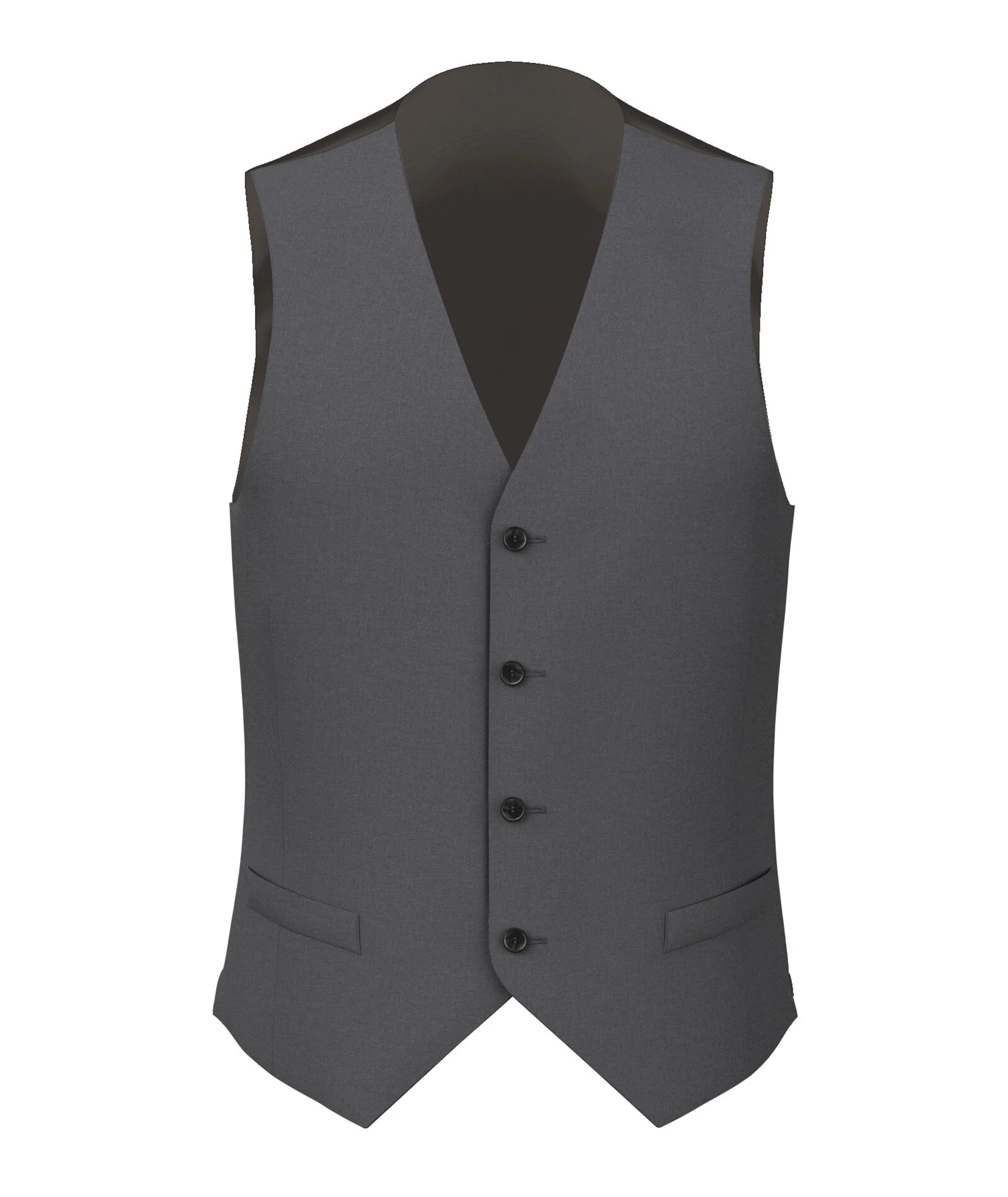 Gilet Signature in lana natural stretch grigio