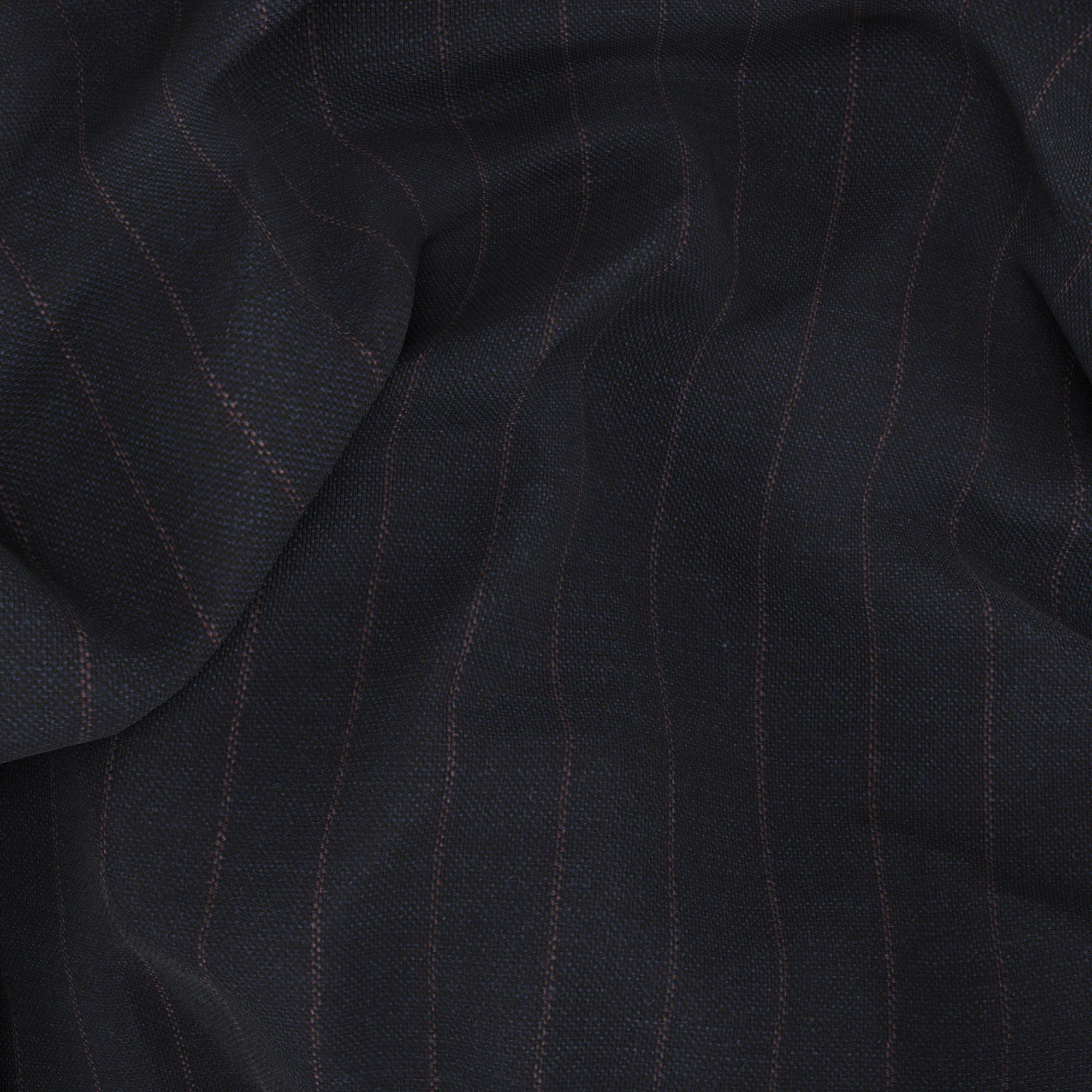 Gilet Signature in lana Super 170's blu gessato rosso - Image 4