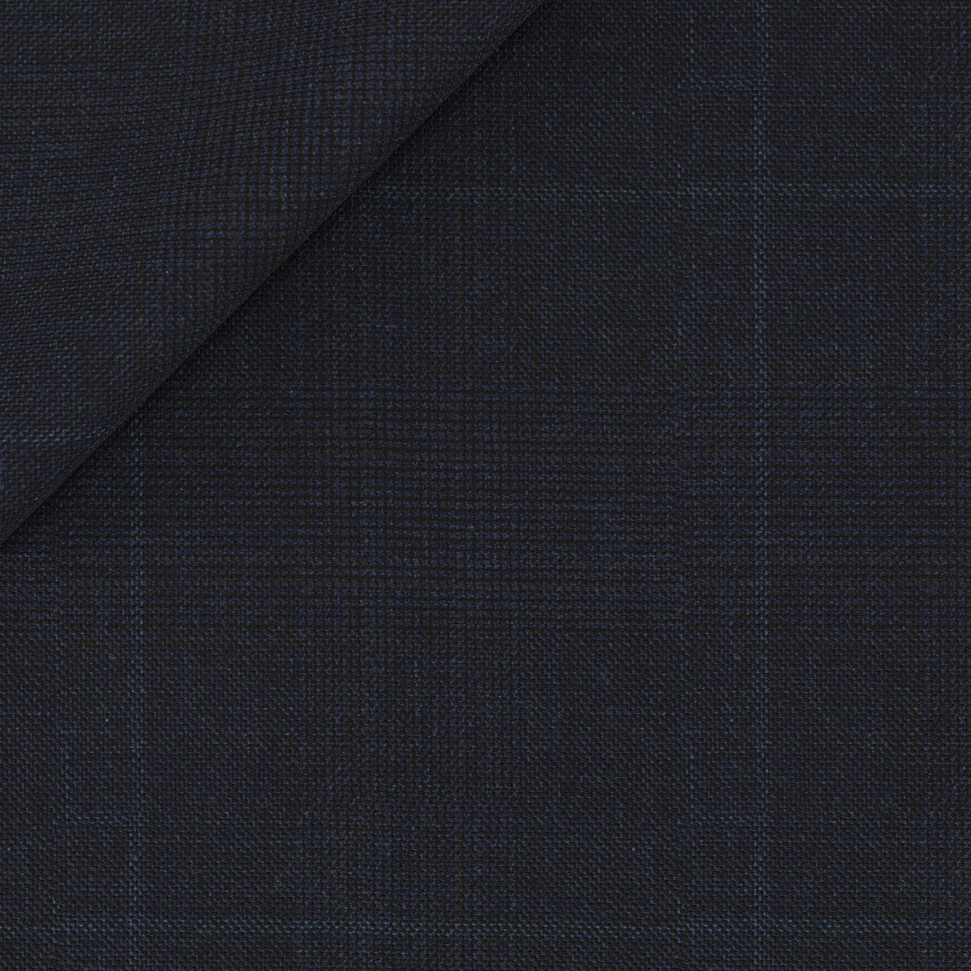 Gilet Signature in lana Super 170's principe di Galles blu - Image 2