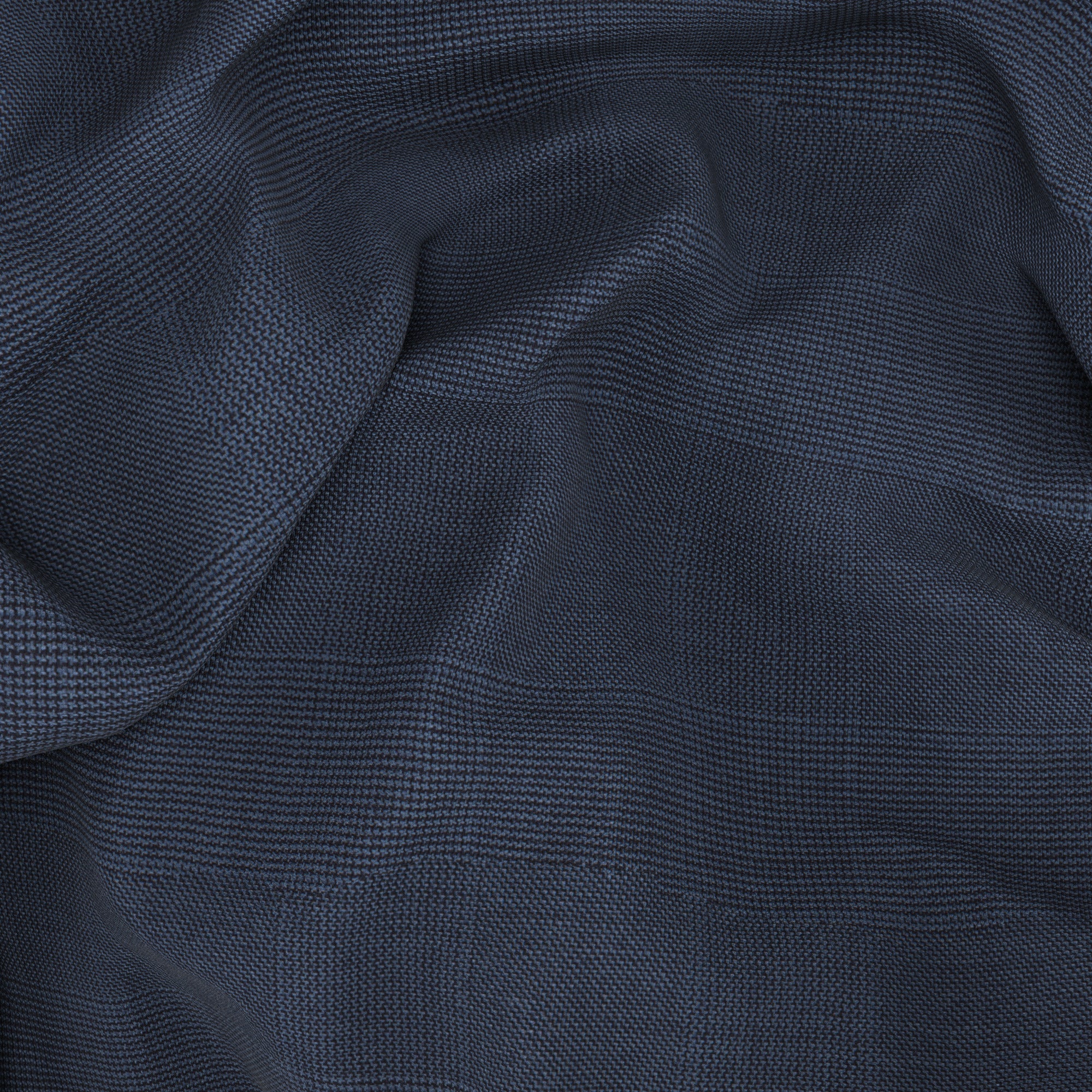 Gilet Signature in lana Super 170's principe di Galles blu chiaro - Image 3