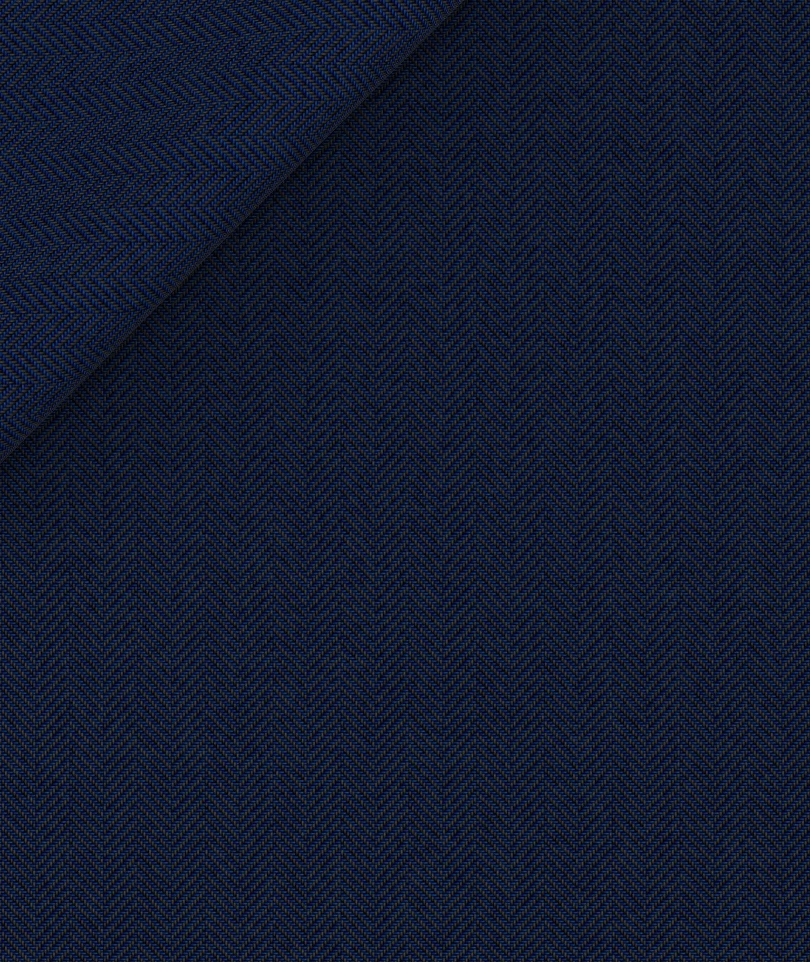 Gilet Su Misura da Uomo blu in lana spigata - Image 3