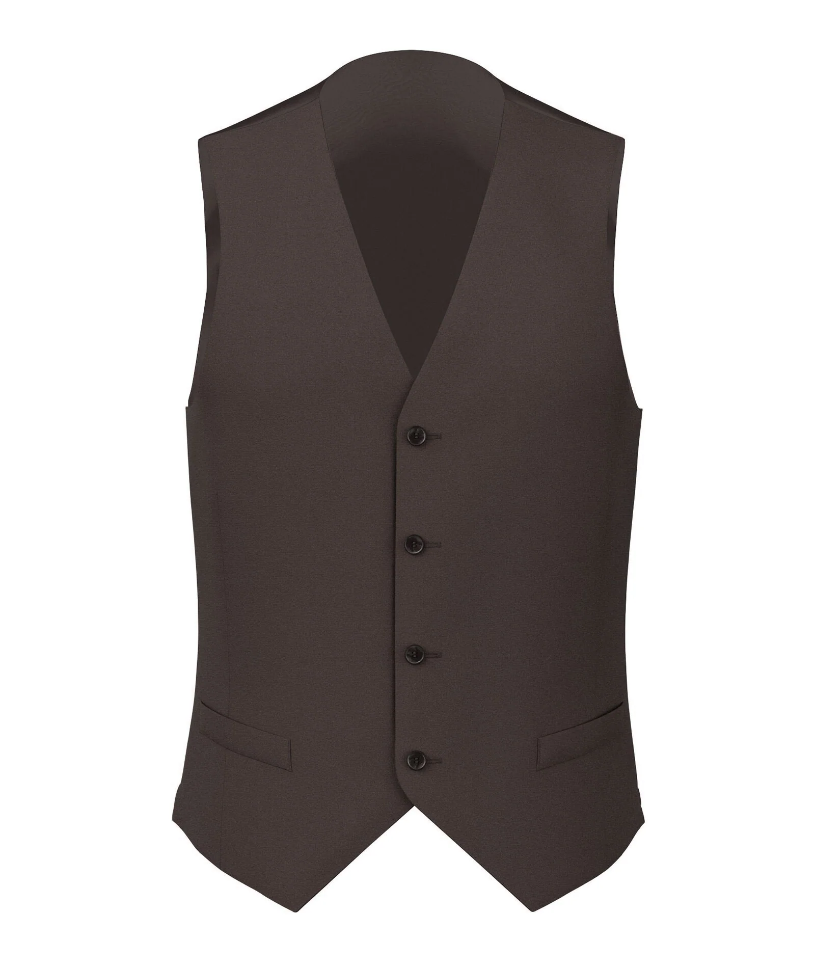 Gilet Su Misura da Uomo Canna di fucile in Twill di Lana