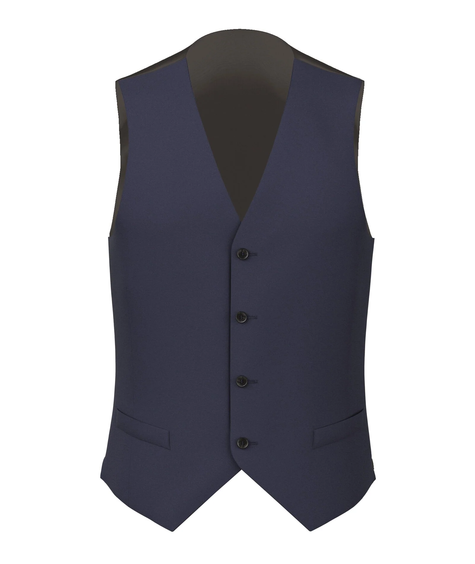 Gilet Su Misura da Uomo in lana e cashmere blu