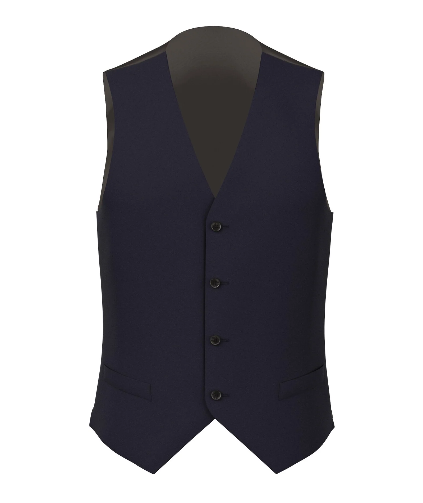 Gilet Tinta Unita Blu 100% Lana Merino