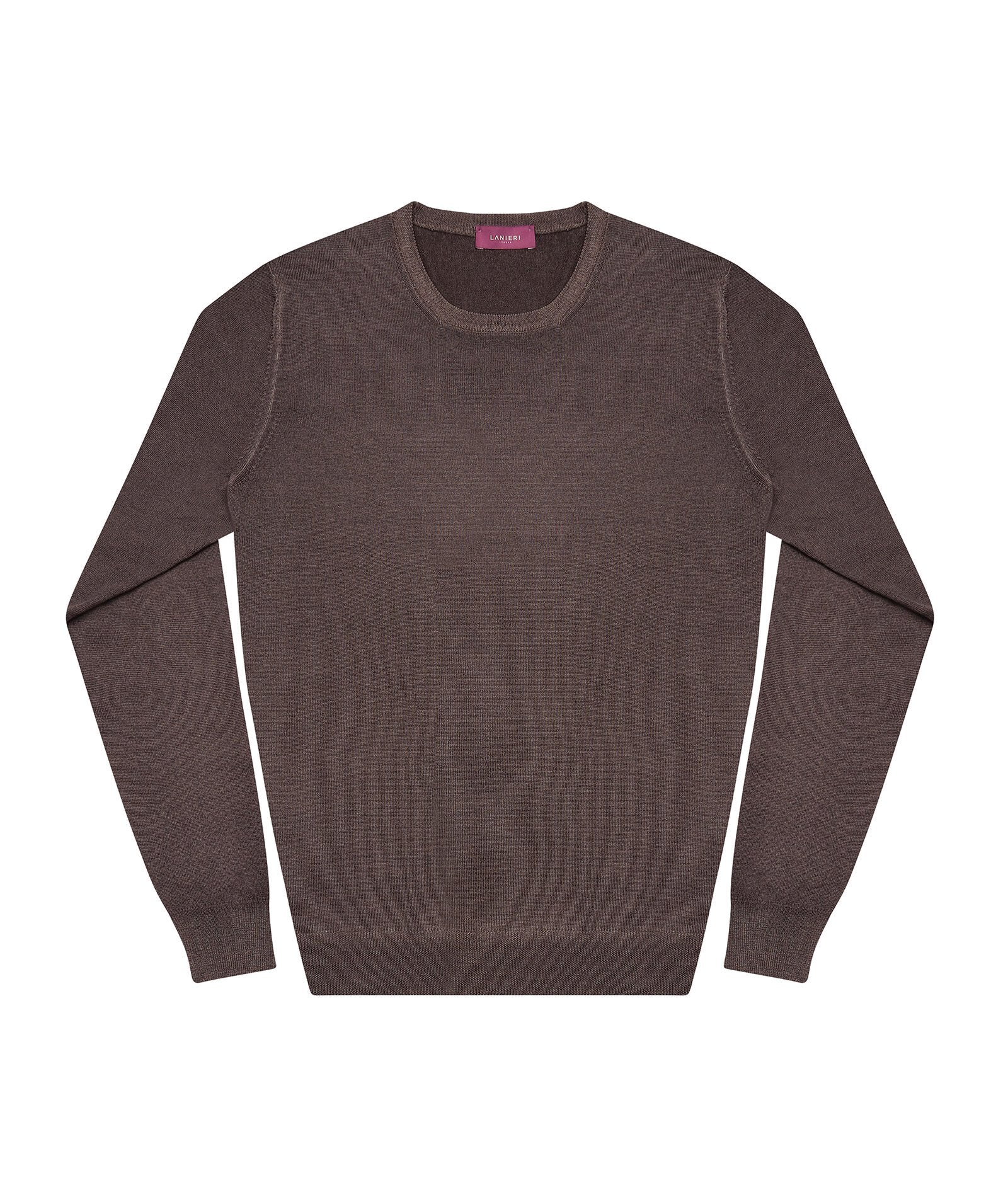Maglione color testa di moro in lana lavata - Image 3