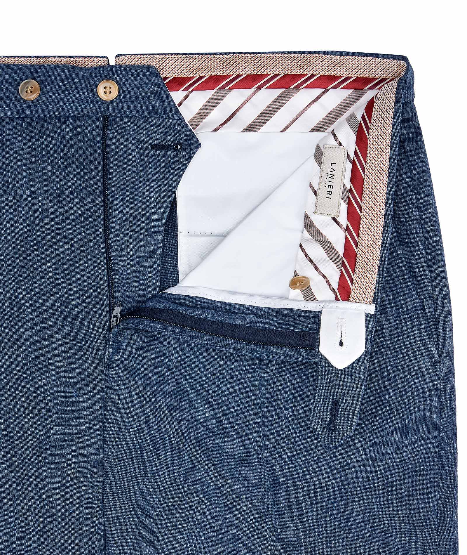 Pantalone chino Effetto Denim Cotone Lana - Image 4