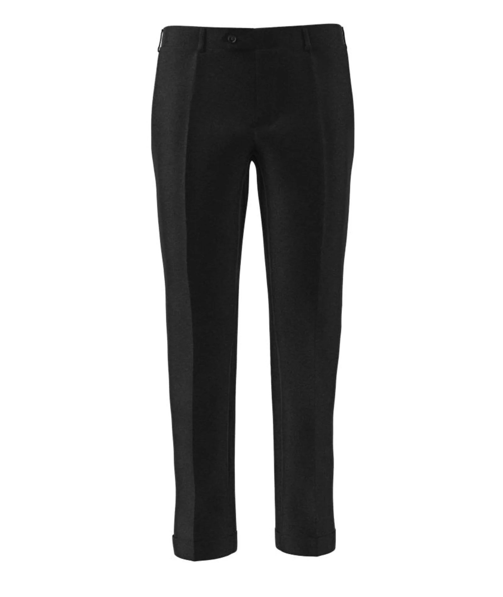 Pantalone Twill Nero Lana Seta