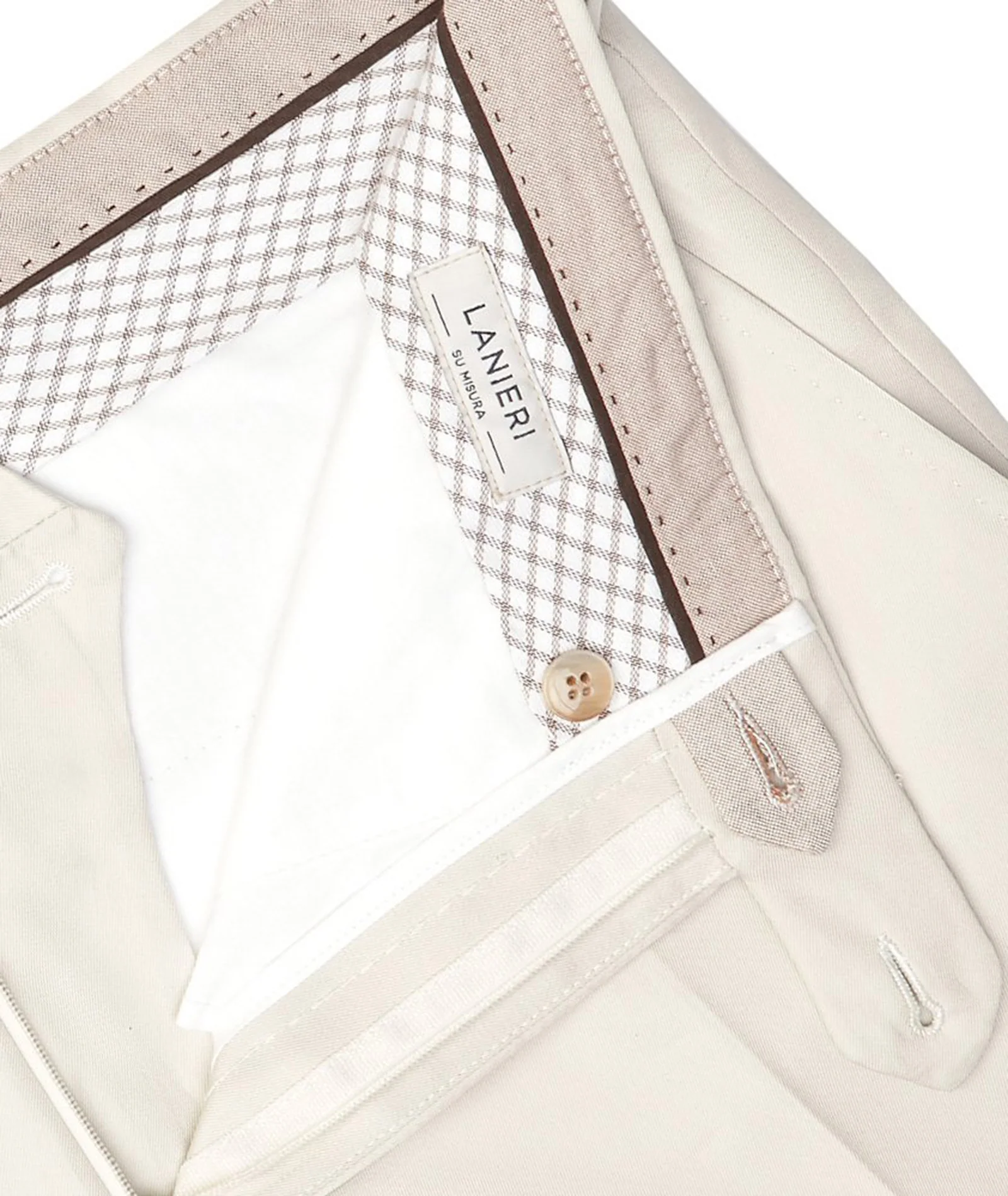 Pantaloni chino Beige in Twill di Cotone stretch 4 stagioni - Image 4