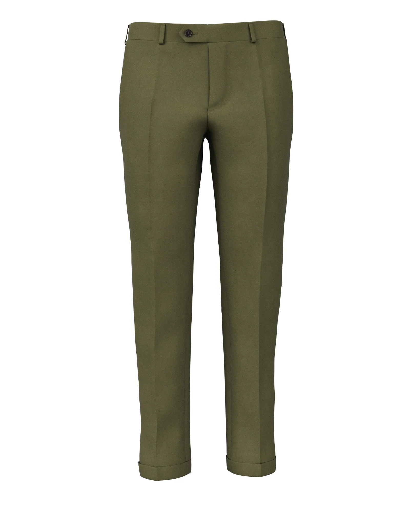 Pantaloni  in cotone stretch verde salvia