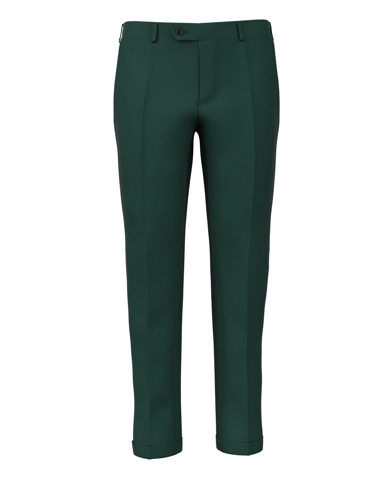 Pantaloni in lana color petrolio cangiante