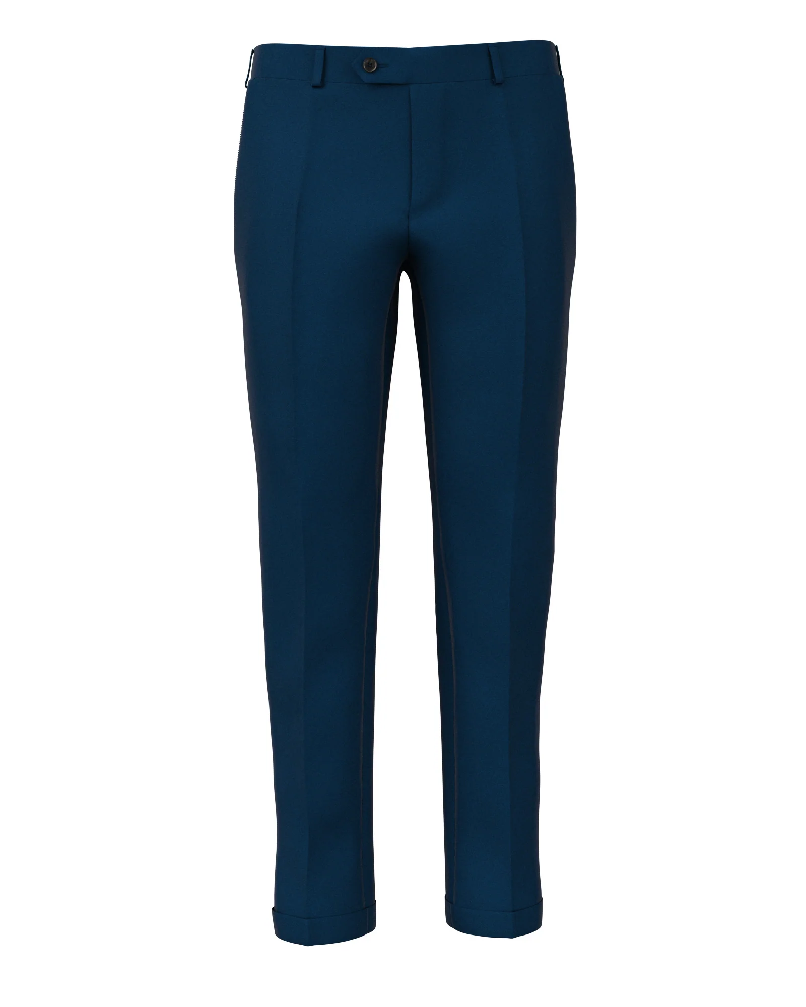 Pantaloni in lana microdesign blu