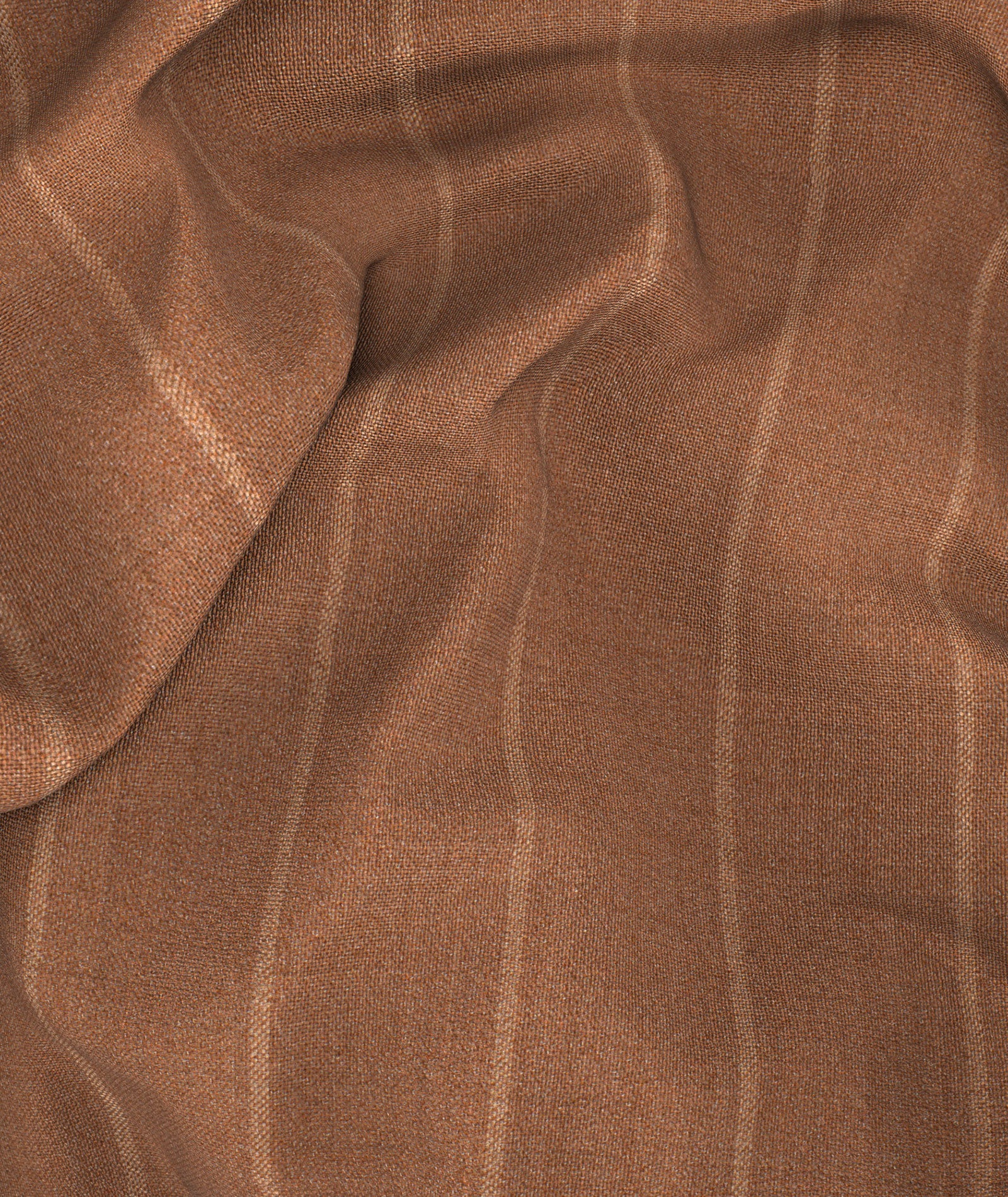Pantaloni in lana-seta gessato color mattone - Image 4