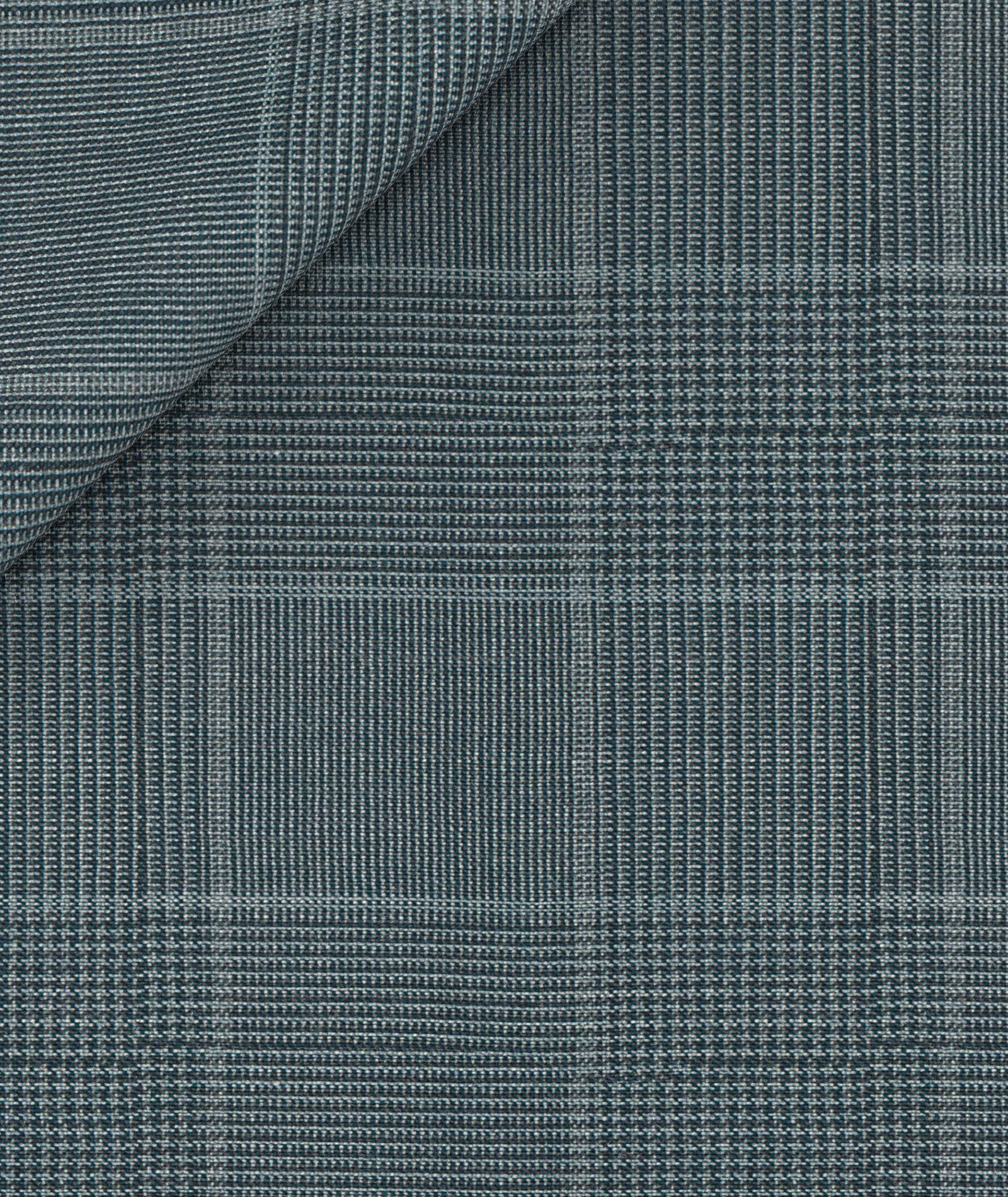 Pantaloni in lana-seta Principe di Galles grigio - Image 3