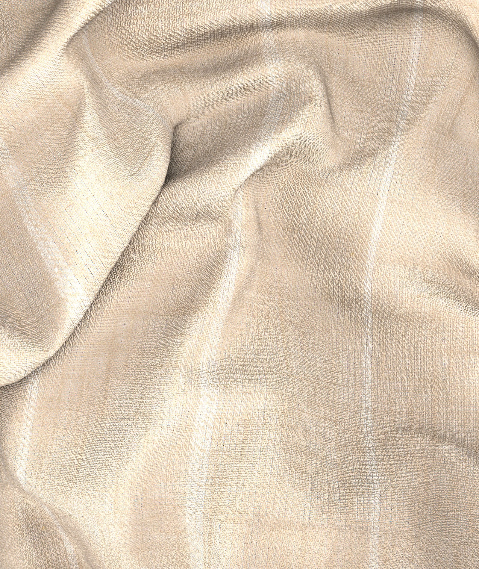 Pantaloni in lino gessato panna - Image 4