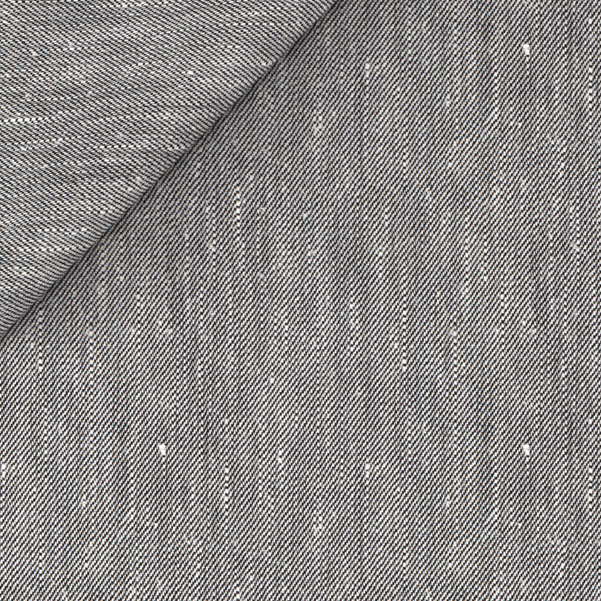 Pantaloni in lino lana grigio effetto denim - Image 2