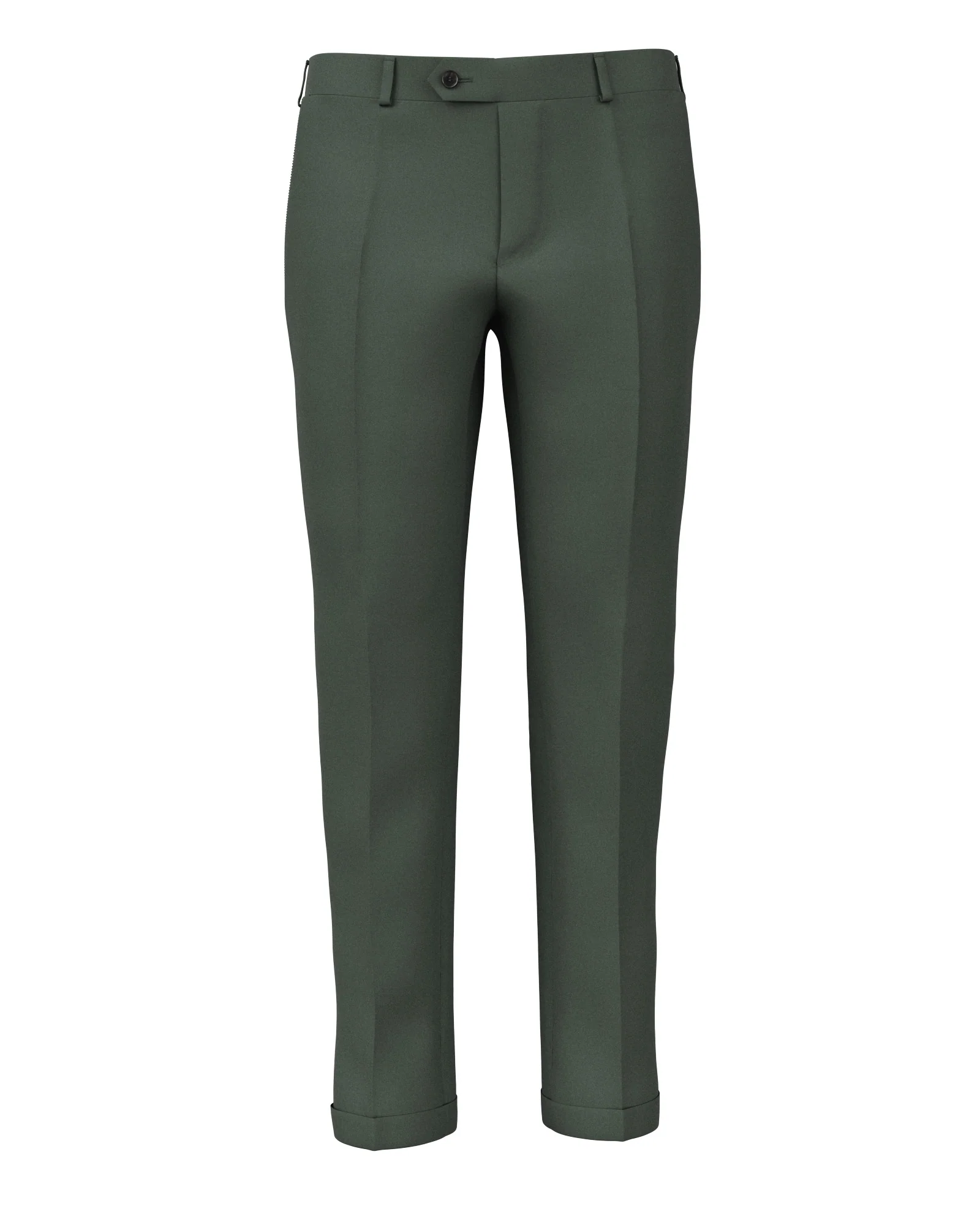 Pantaloni in twill di lana 150'S verde salvia