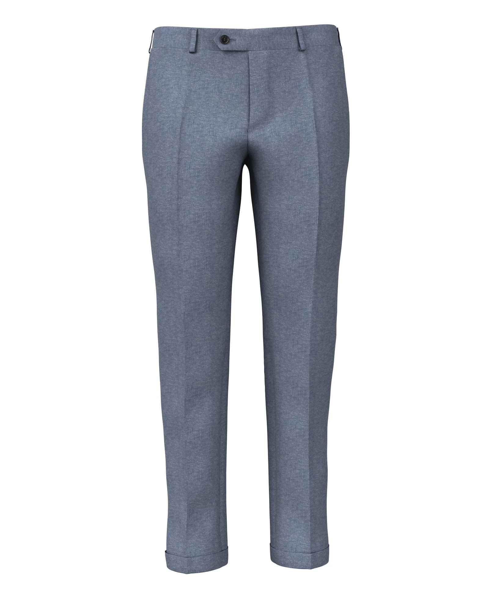 Pantaloni in twill di lana azzurro effetto graffiato