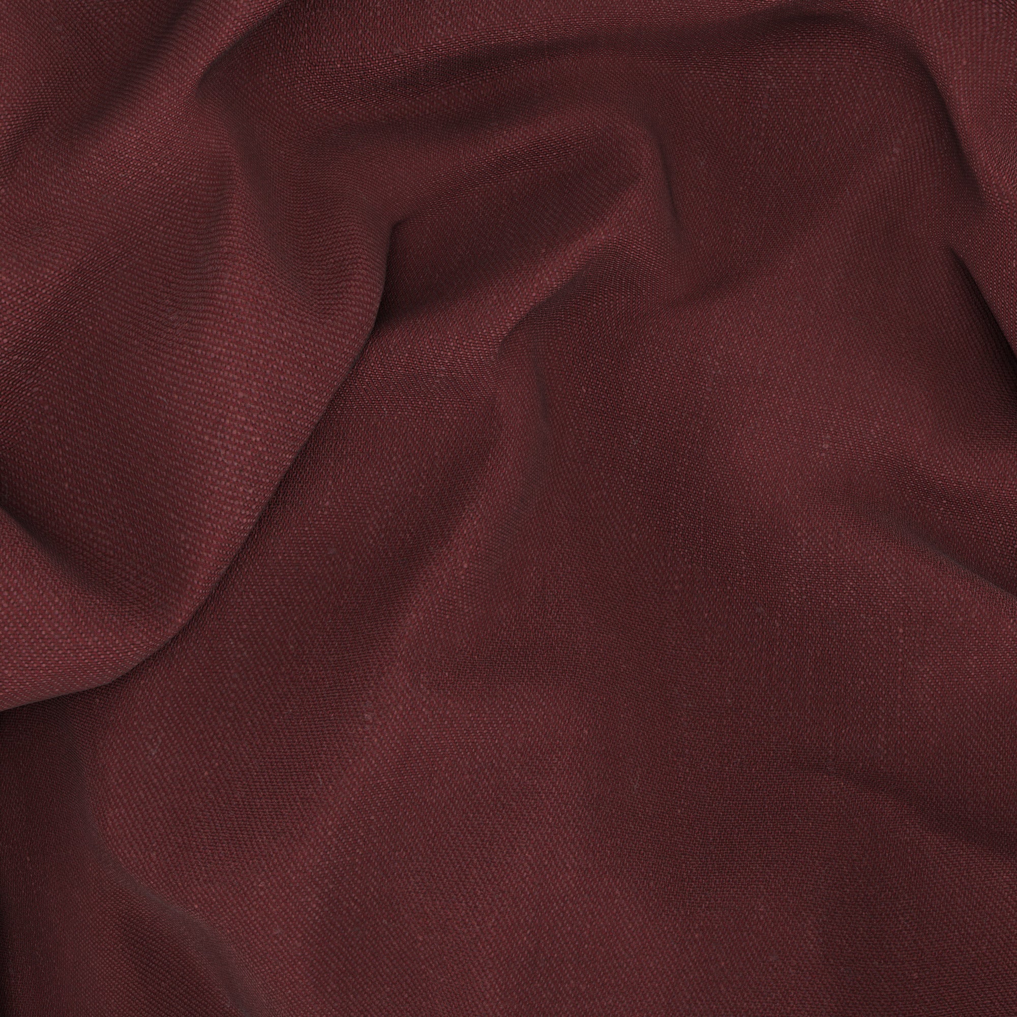 Pantaloni in twill lino lana bordeaux - Image 3