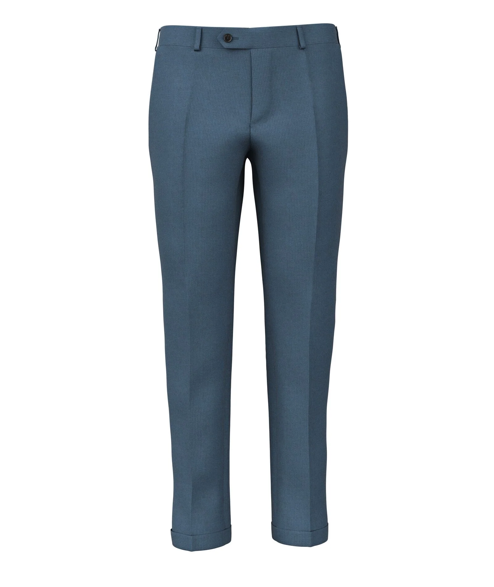 Pantaloni Su Misura da Uomo azzurri in velluto di cotone