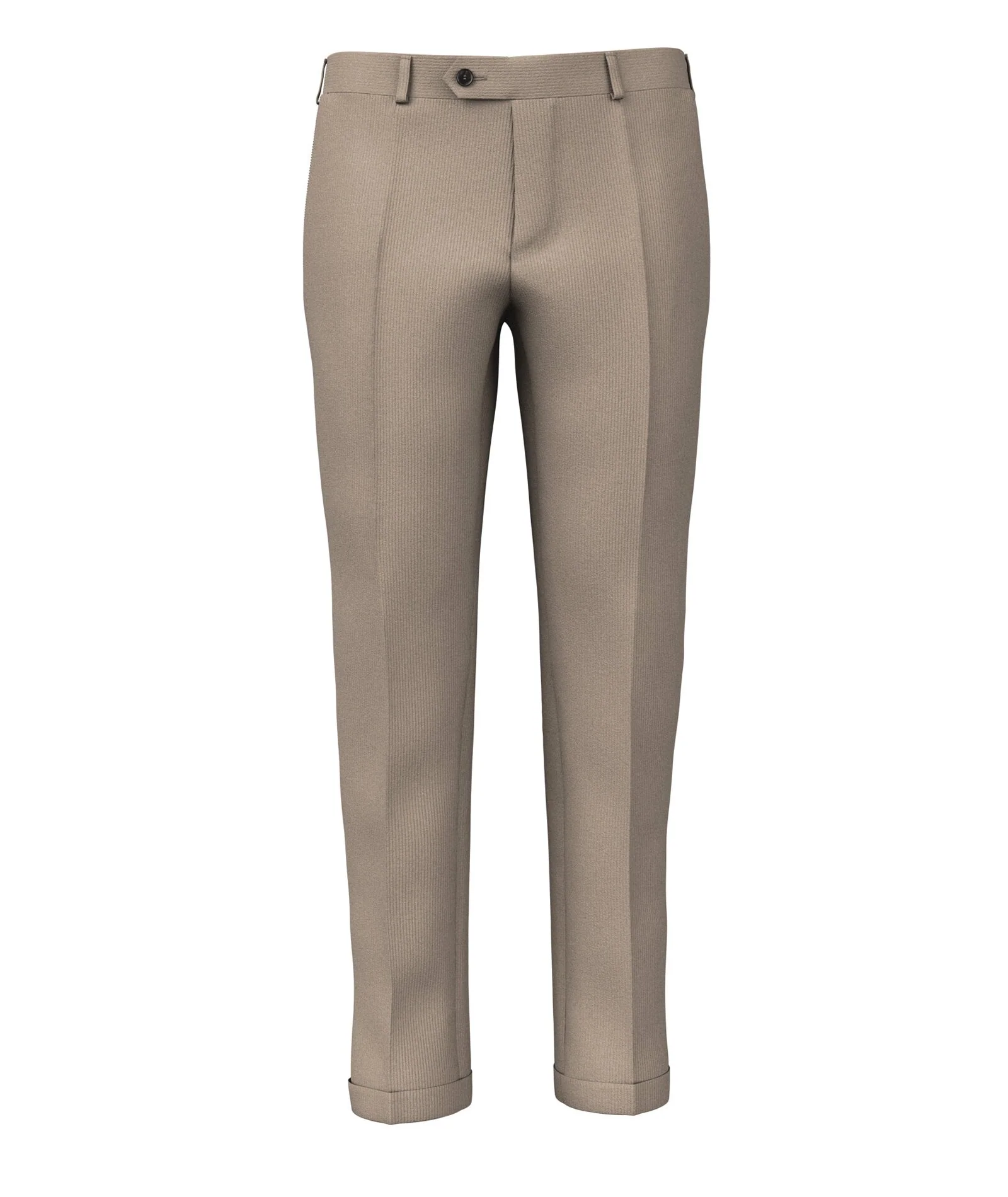 Pantaloni Su Misura da Uomo beige in velluto di cotone