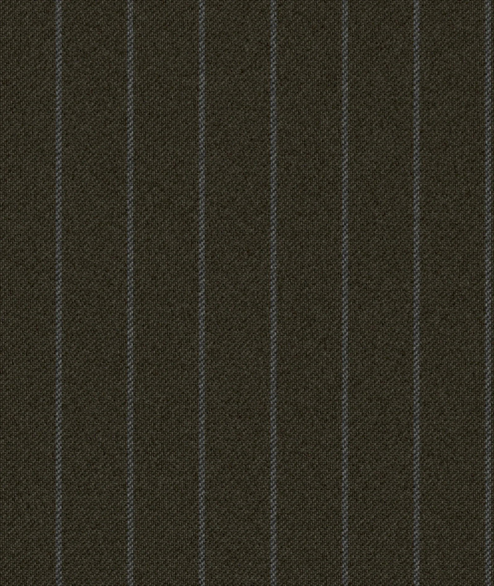 Pantaloni Su Misura da Uomo grigio mélange in twill di lana gessati - Image 2