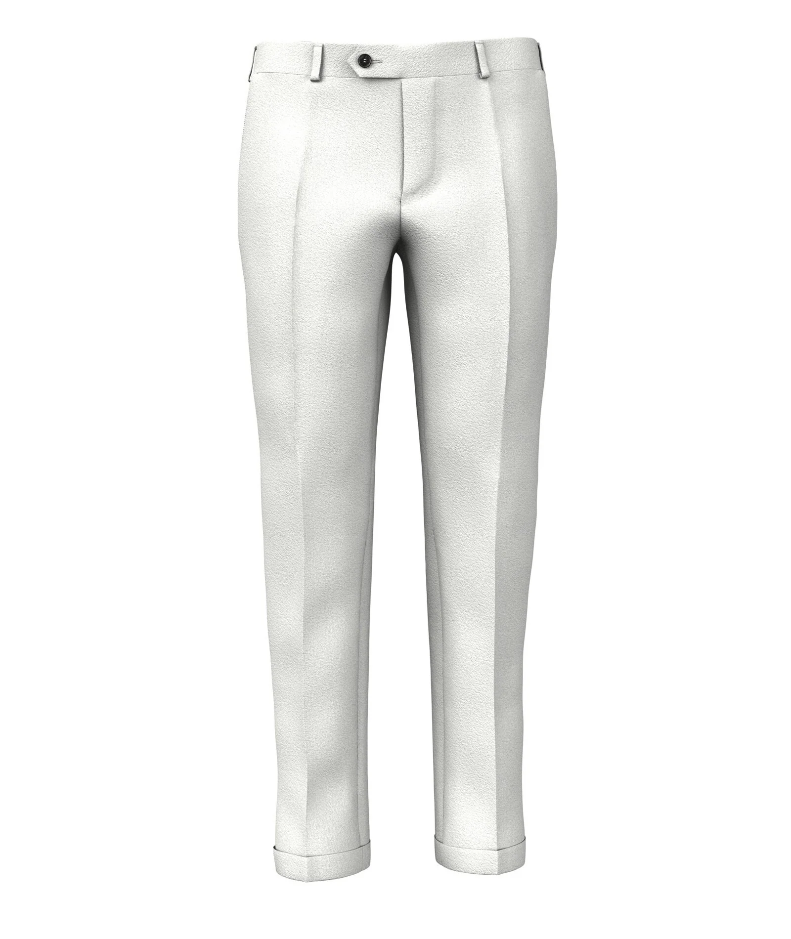 Pantaloni Su Misura da uomo in flanella di lana bianchi