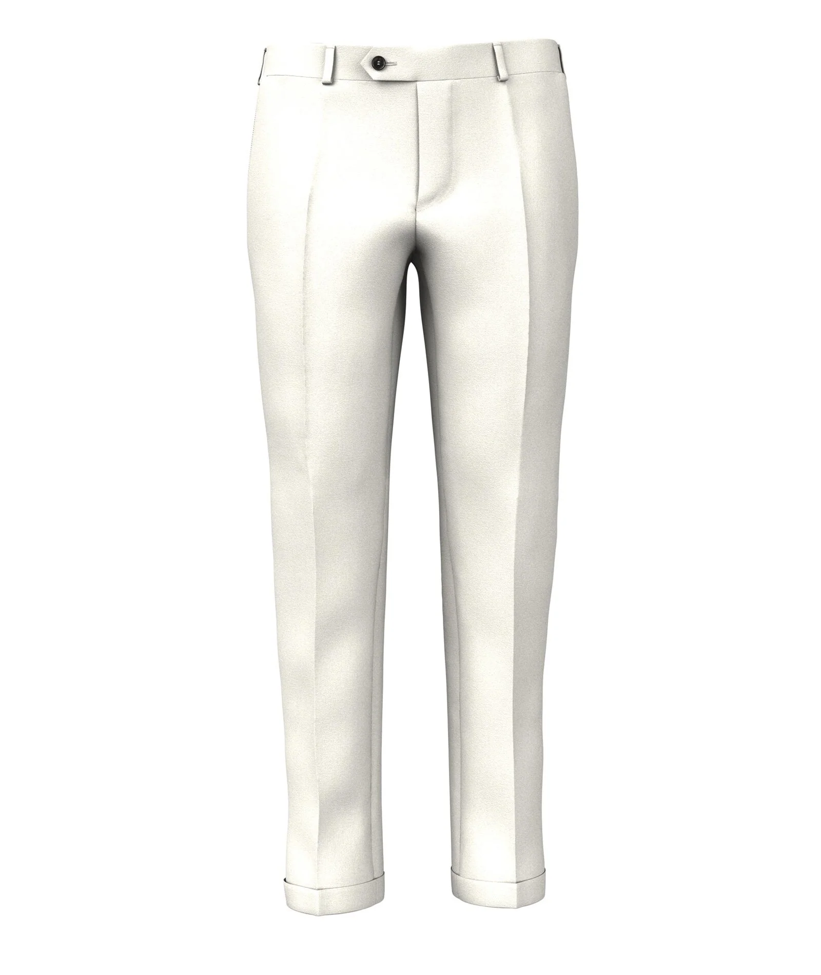 Pantaloni Su Misura da Uomo in lana bianco naturale