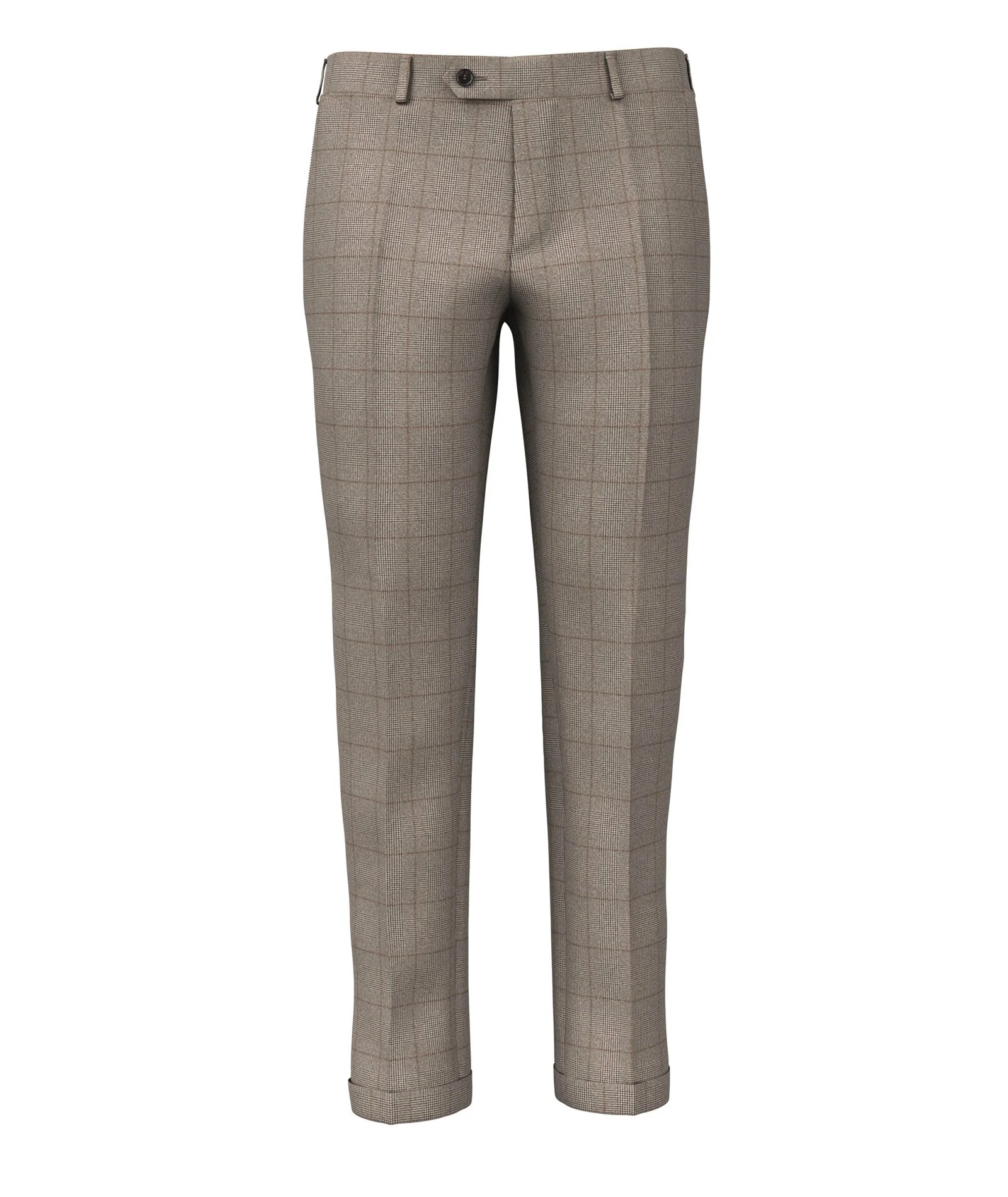 Pantaloni Su Misura da Uomo Principe di Galles in flanella di lana grigi
