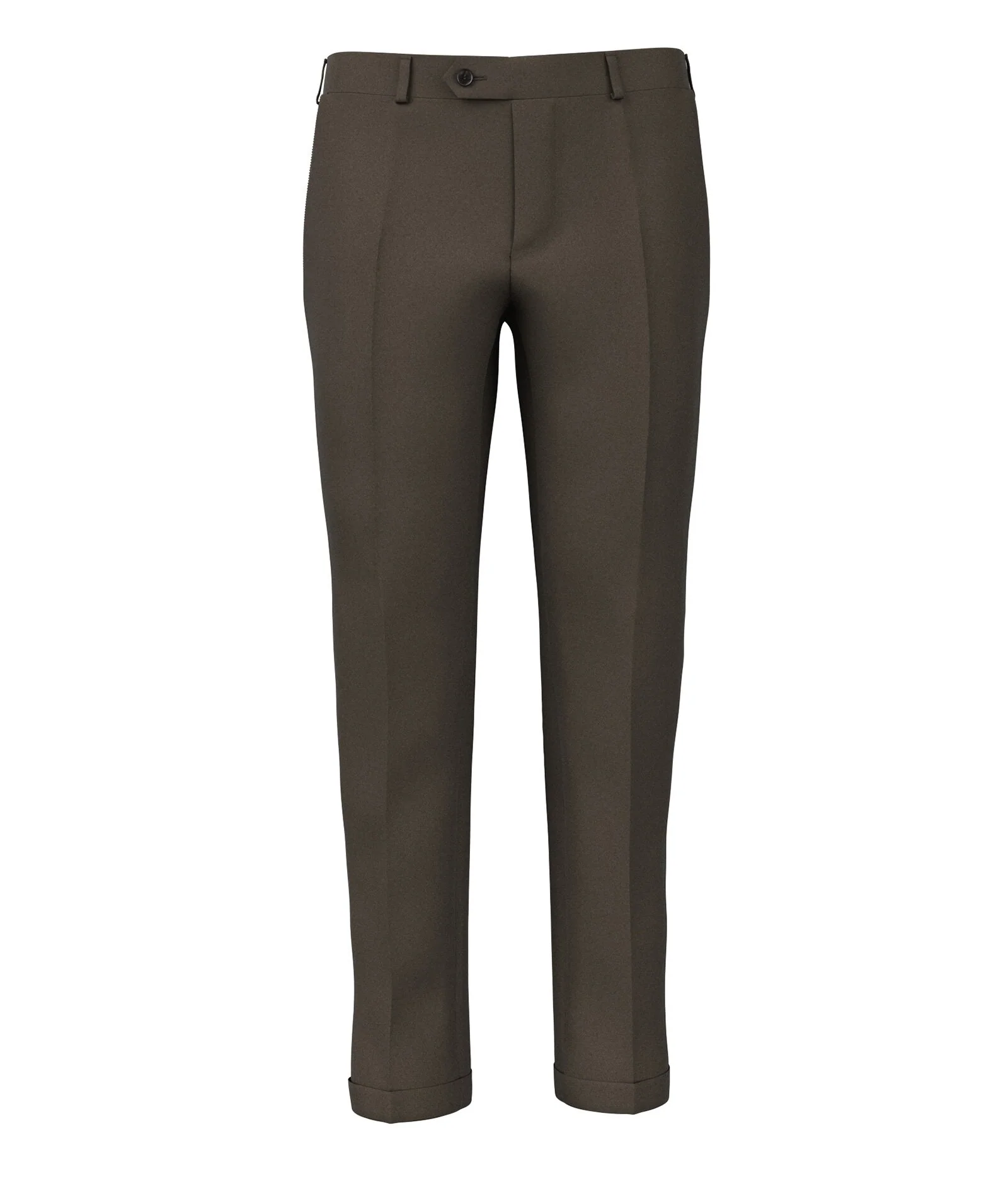 Pantaloni Su Misura da Uomo Tortora in Tela di Lana stretch