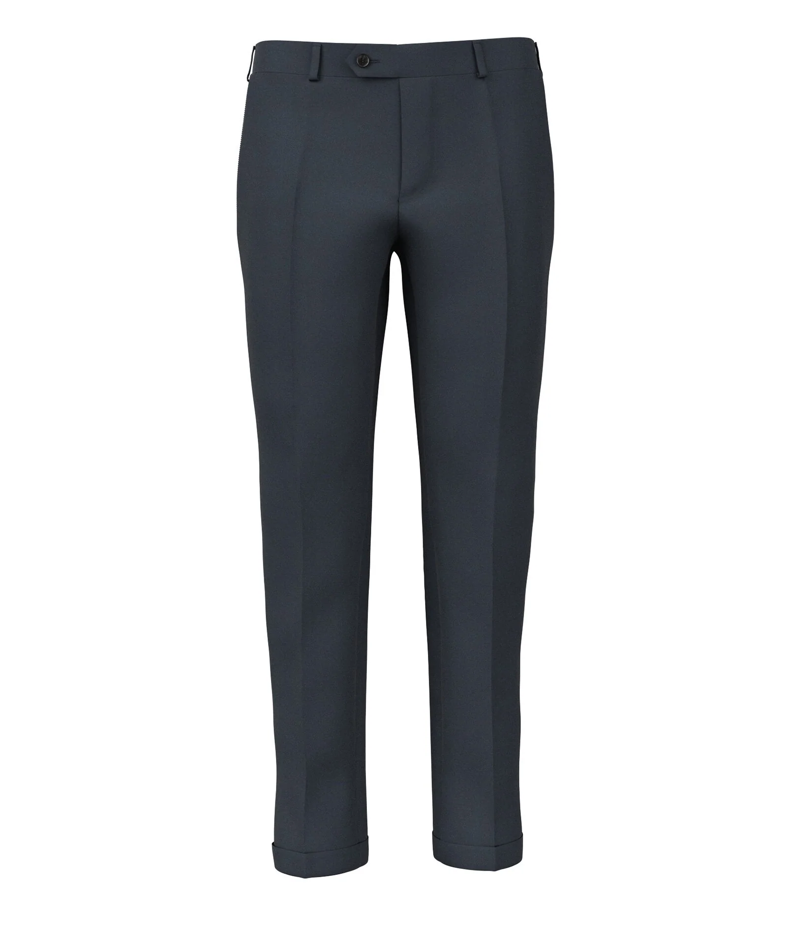 Pantaloni Su Misura da Uomo Verde petrolio in Twill di Lana