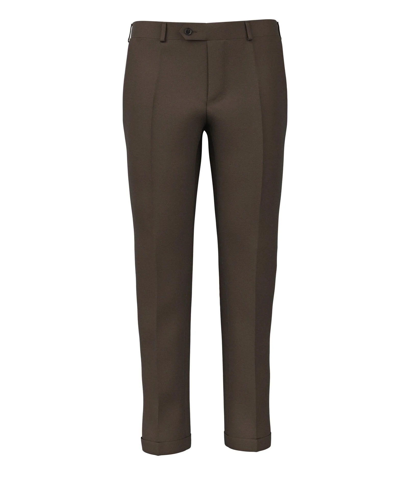 Pantaloni Su Misura marroni in flanella di lana - Image 4