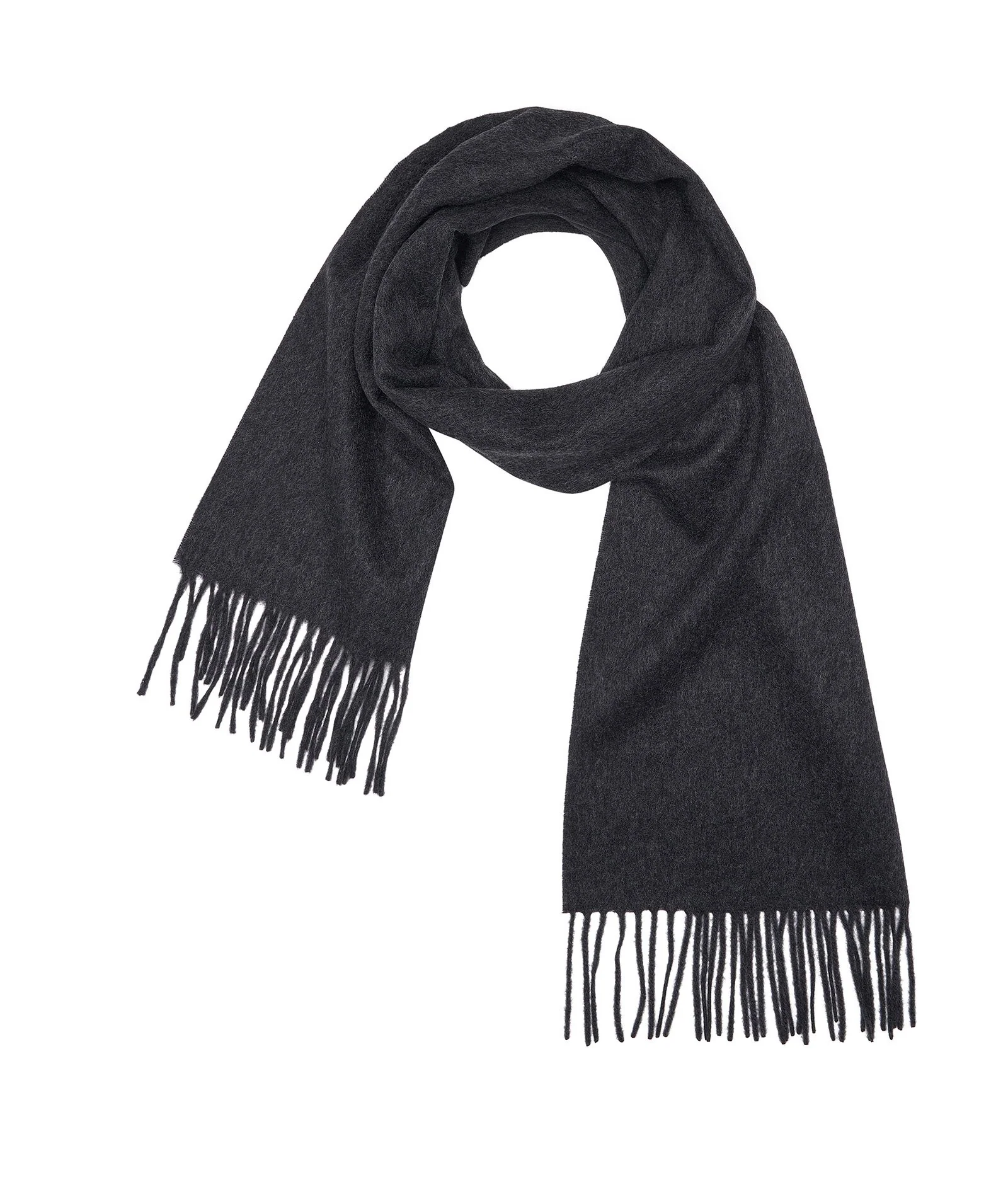 Sciarpa grigio scuro in cashmere - Image 2